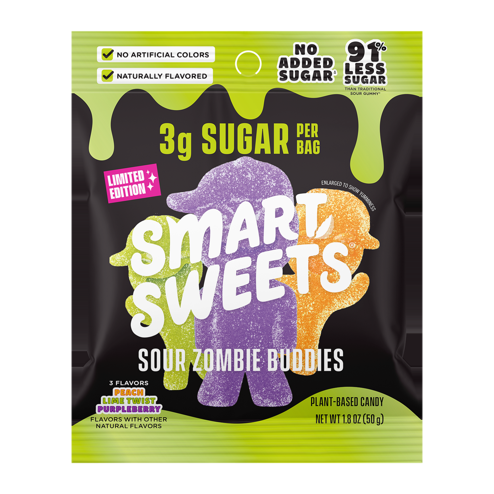 SmartSweets Halloween Sour Zombie Buddies bag